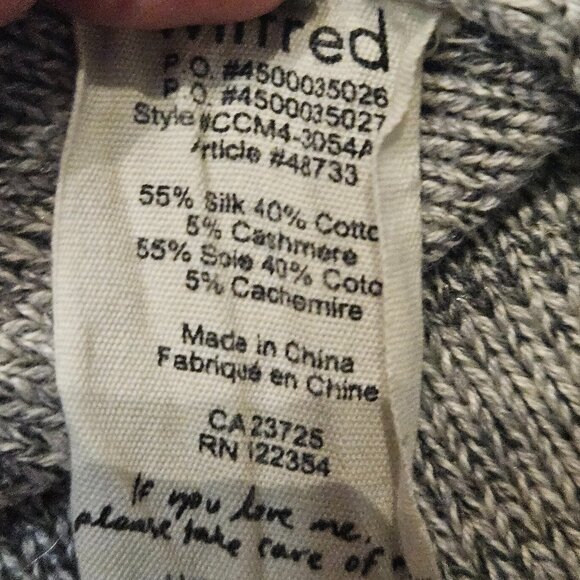 Aritzia Wilfred Silk/Cashmere Blend Open Front Cardigan Large - Picture 6 of 6